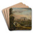 Roman Landscape with Shepherds by Jan Baptist Weenix Art Drink Coaster set Roman Landscape with Shepherds by Jan Baptist Weenix Art Drink Coaster set
