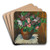 Vase De Fleurs by Suzanne Valadon Art Drink Coaster set Vase De Fleurs by Suzanne Valadon Art Drink Coaster set