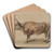 Study of a fawn ox by Piotr Michaowski Art Drink Coaster set