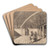 En dobbelt regnbue Illustration til Linearperspectiven , Tavle V by Christoffer Wilhelm Eckersberg Art Drink Coaster set