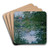 Travers Les Arbres, le De La Grande Jatte by Claude Monet Art Drink Coaster set