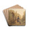 Jager in gesprek met een boerin bij een waterput, naast hem een hond by Andreas Schelfhout Drink Coasters - set of 4