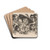 Vrouw met hoed omringd door een groep gezichten by Lovis Corinth Drink Coasters - set of 4