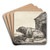 Lnkehund by Simon de Vlieger Art Drink Coaster set