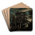 A Marsh in a Forest at Dusk by Jacob van Ruisdael Art Drink Coaster set