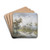 The Rustic River Ford by Louis Gabriel Moreau Drink Coasters - set of 4 The Rustic River Ford by Louis Gabriel Moreau Drink Coasters - set of 4