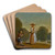 A fruitseller and a man resting, a park beyond by Pieter Angillis Art Drink Coaster set A fruitseller and a man resting, a park beyond by Pieter Angillis Art Drink Coaster set