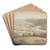 River Landscape with Boats by Edward Francis Burney Art Drink Coaster set River Landscape with Boats by Edward Francis Burney Art Drink Coaster set