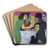 Scene at a Caf by Ernst Ludwig Kirchner Art Drink Coaster set