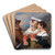 Of One Heart by Cornelis Kruseman Art Drink Coaster set Of One Heart by Cornelis Kruseman Art Drink Coaster set