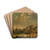 Dutch ships in front of a rocky coast with figures, buildings beyond by Adam Willaerts Drink Coasters - set of 4