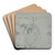 Head of a Child, Study of Children's Forearms by Ciro Ferri Art Drink Coaster set