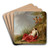 A Hunting Nymph, Asleep by Dirck van der Lisse Art Drink Coaster set A Hunting Nymph, Asleep by Dirck van der Lisse Art Drink Coaster set