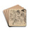 Vase, Spinning Wheel, Soldiers, Women by James Ensor Drink Coasters - set of 4