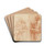 Study of Figures Behind a Balustrade by Andrea del Sarto Drink Coasters - set of 4
