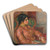 Femme au Fauteuil Vert by Pierre-Auguste Renoir Art Drink Coaster set