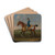 A Bay Racehorse with Jockey Up by James Seymour Drink Coasters - set of 4 A Bay Racehorse with Jockey Up by James Seymour Drink Coasters - set of 4
