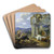 Roman Shepherd's Family with their Flock by Johann Heinrich Roos Art Drink Coaster set