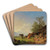 Bauernhof mit Brunnen by Heinrich Brkel Art Drink Coaster set