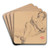 Etude de jeune homme allong, le pied gauche en avant by Henri Leopold Lvy Art Drink Coaster set