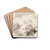 Extatisch tafereel in de wolken: plafonddecoratie by Jacob de Wit Drink Coasters - set of 4