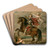 Equestrian Portrait of the Duke of Buckingham by Peter Paul Rubens Art Drink Coaster set