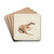 A Doe Lying by Antoine-Louis Barye Drink Coasters - set of 4 A Doe Lying by Antoine-Louis Barye Drink Coasters - set of 4
