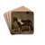 Horse with the barn in the background by Jzef Brodowski Drink Coasters - set of 4 Horse with the barn in the background by Jzef Brodowski Drink Coasters - set of 4