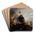 Poetry and Poets by Francisco de Goya Art Drink Coaster set