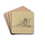 Seated Female Figure for 'San Francisco' by Charles Meryon Drink Coasters - set of 4