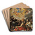 Christ In Glory With Saints by Mattia Preti Art Drink Coaster set