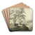 River Landscape With Figures Resting Along A Path by Adriaen Cornelisz. van der Salm Art Drink Coaster set River Landscape With Figures Resting Along A Path by Adriaen Cornelisz. van der Salm Art Drink Coaster set