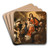Madonna and Child, with Saint Francis of Paola and the Archangel Raphael by Neapolitan School Art Drink Coaster set