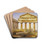 The Temple of Athena in Paestum by Constantin Hansen Drink Coasters - set of 4