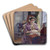 Portrait de Madame Frantz Jourdain by douard Vuillard Art Drink Coaster set Portrait de Madame Frantz Jourdain by douard Vuillard Art Drink Coaster set