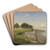 Hjerup Church on the Cliffs of Stevns, Zealand by P. C. Skovgaard Art Drink Coaster set