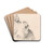 Figure Studies and Caricatures by Nicaise De Keyser Drink Coasters - set of 4 Figure Studies and Caricatures by Nicaise De Keyser Drink Coasters - set of 4
