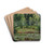 The Japanese Footbridge and the Water Lily Pool, Giverny by Claude Monet Drink Coasters - set of 4