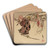 The Good Luck Branch by Helen Hyde Art Drink Coaster set The Good Luck Branch by Helen Hyde Art Drink Coaster set