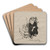Le gamin a l'orset by Auguste Louis Lepre Art Drink Coaster set