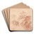 Flora and Zephyr by Jacob de Wit Art Drink Coaster set