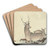 Two Deer by Ohara Koson Art Drink Coaster set