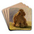 Strohmandeln by Friedrich August Matthias Gauermann Art Drink Coaster set Strohmandeln by Friedrich August Matthias Gauermann Art Drink Coaster set