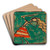 Tnzerin mit rot-weiem Rock by Egon Schiele Art Drink Coaster set Tnzerin mit rot-weiem Rock by Egon Schiele Art Drink Coaster set
