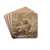 Herdsmen Driving Cattle Across A Stream by Jean-Baptiste Deshays Drink Coasters - set of 4 Herdsmen Driving Cattle Across A Stream by Jean-Baptiste Deshays Drink Coasters - set of 4