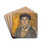 Portrait Of A Lady by Alexander Yakovlevich Golovin Drink Coasters - set of 4 Portrait Of A Lady by Alexander Yakovlevich Golovin Drink Coasters - set of 4