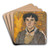 Portrait Of A Lady by Alexander Yakovlevich Golovin Art Drink Coaster set Portrait Of A Lady by Alexander Yakovlevich Golovin Art Drink Coaster set