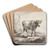 Stende ko og liggende geder og fr by Nicolaes Pietersz. Berchem Art Drink Coaster set Stende ko og liggende geder og fr by Nicolaes Pietersz. Berchem Art Drink Coaster set