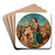 The Holy Family with the Infant Saint John the Baptist by Tuscan School Art Drink Coaster set