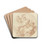 Flora with two genii by Jacob de Wit Drink Coasters - set of 4